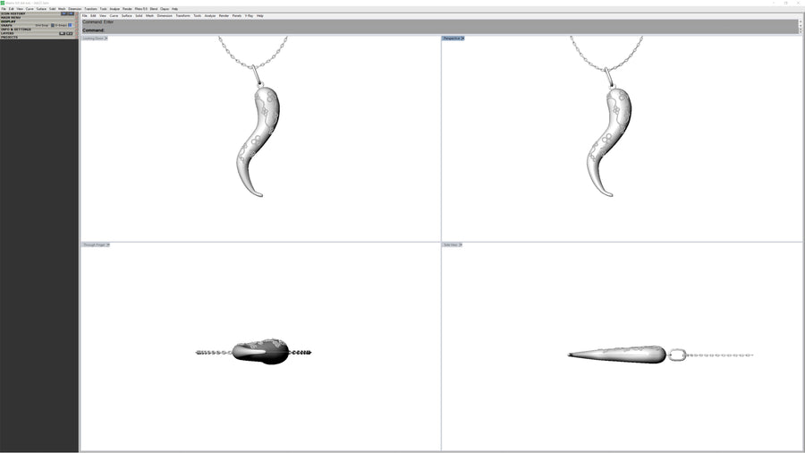 26437 Bespoke Remake of Antique Horn Pendant/Fob in 14K, 7.7DWT Estimate Approved