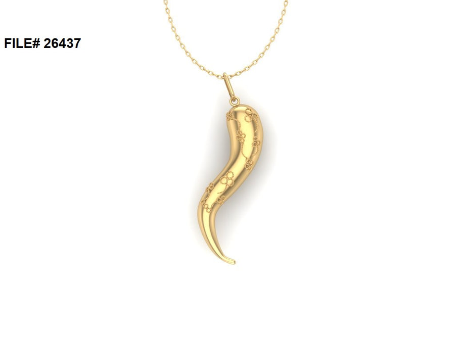 26437 Bespoke Remake of Antique Horn Pendant/Fob in 14K, 7.7DWT Estimate Approved