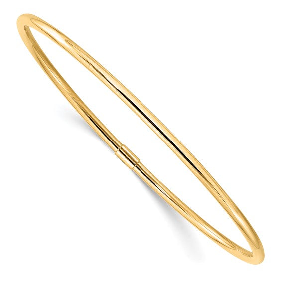 10K Yellow Gold 3MM Italian Slip-On Bangle