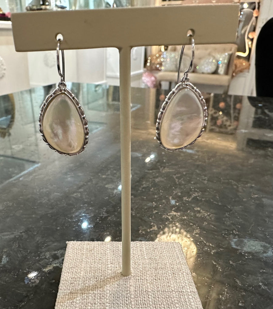 Gorgeous Mother of Pearl Drop Earrings in Sterling Silver