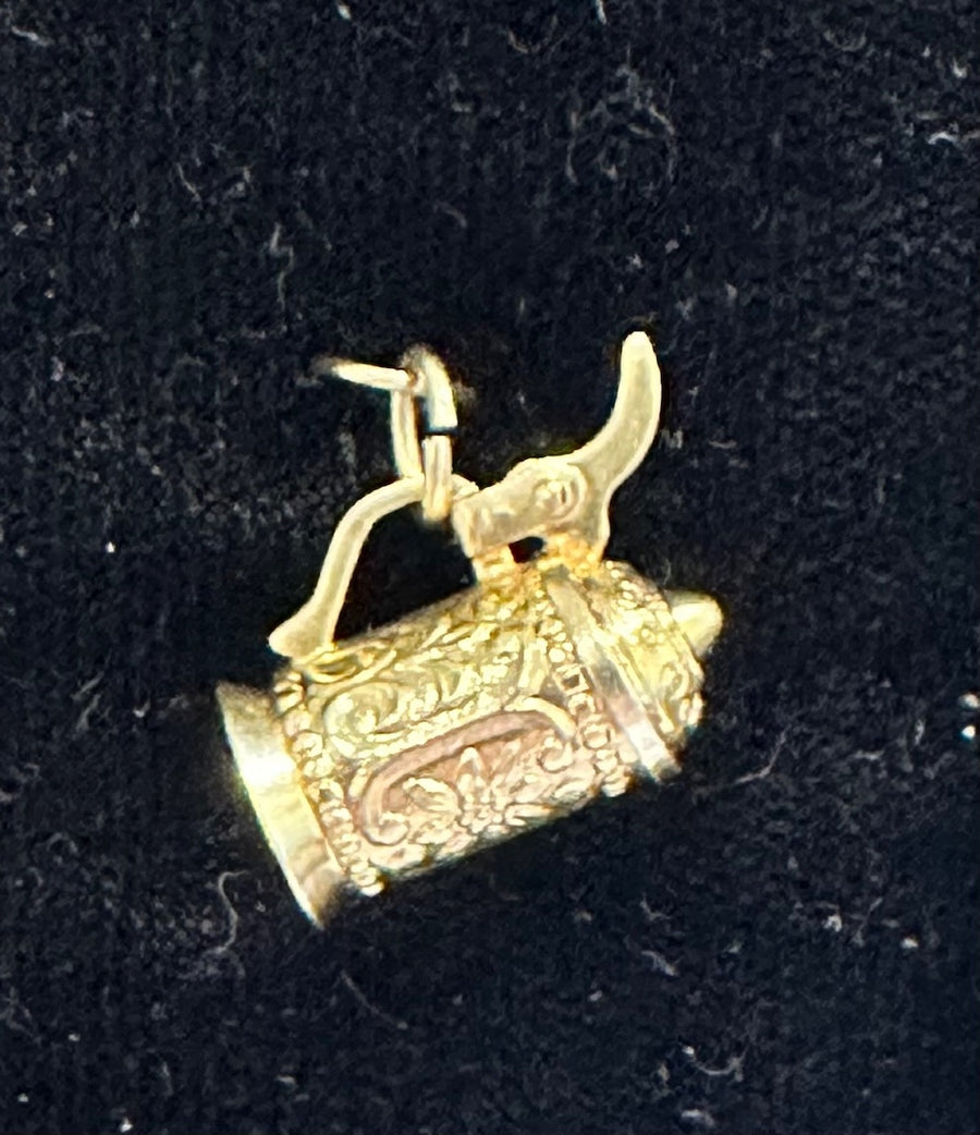 14K Vintage Articulated Stein Charm