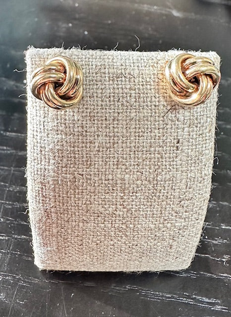 14-K Vintage Love Knot Stud Earrings, Beautifully Made! Estate Collection