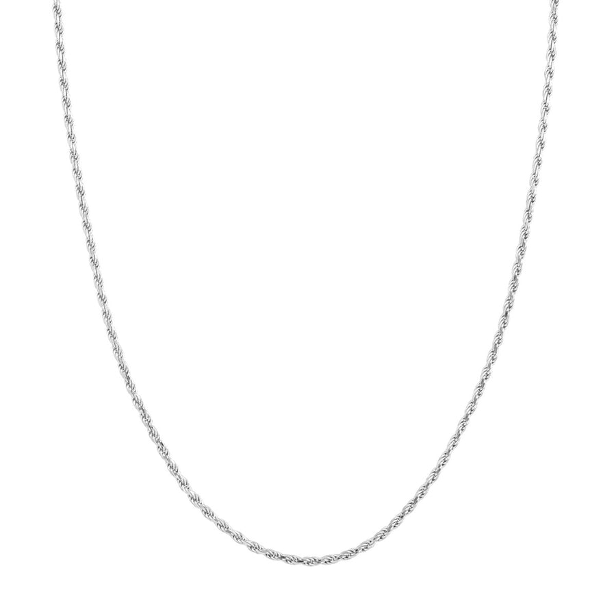 Gorgeous Italian Made 20" Sterling Silver Diamond Cut Rope Chain, 2.2MM.