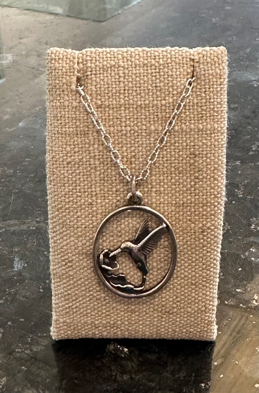 Rare & Retired Hummingbird Pendant by James Avery on 16" Designer Link Chain, All Sterling Silver